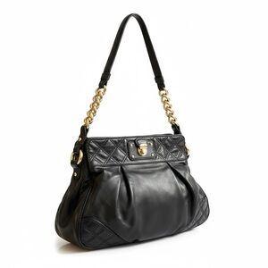 ✨ Marc Jacobs Quilted Chain Shoulder Bag – Black Lambskin EUC ✨